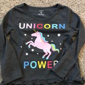 Toddler girl unicorn shirt